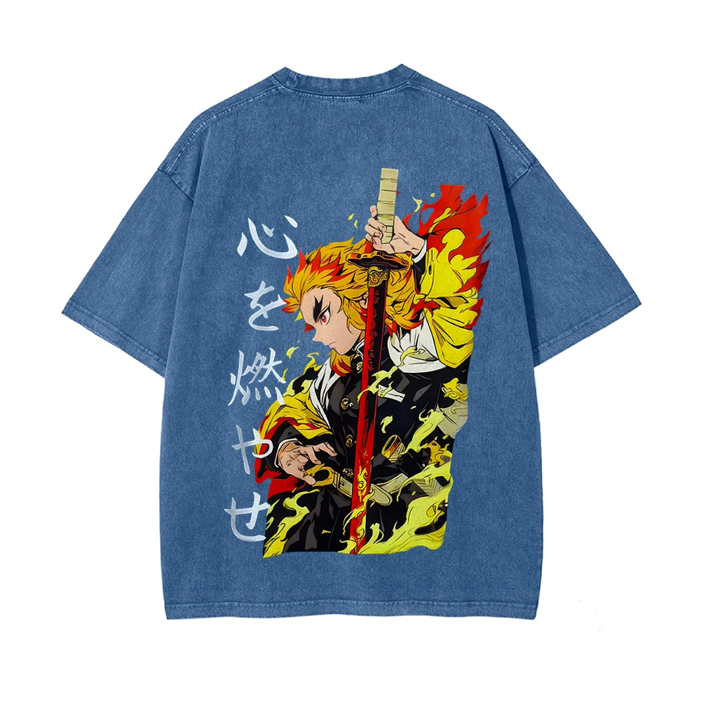 Vintage Oversized T-Shirt Demon Slayer