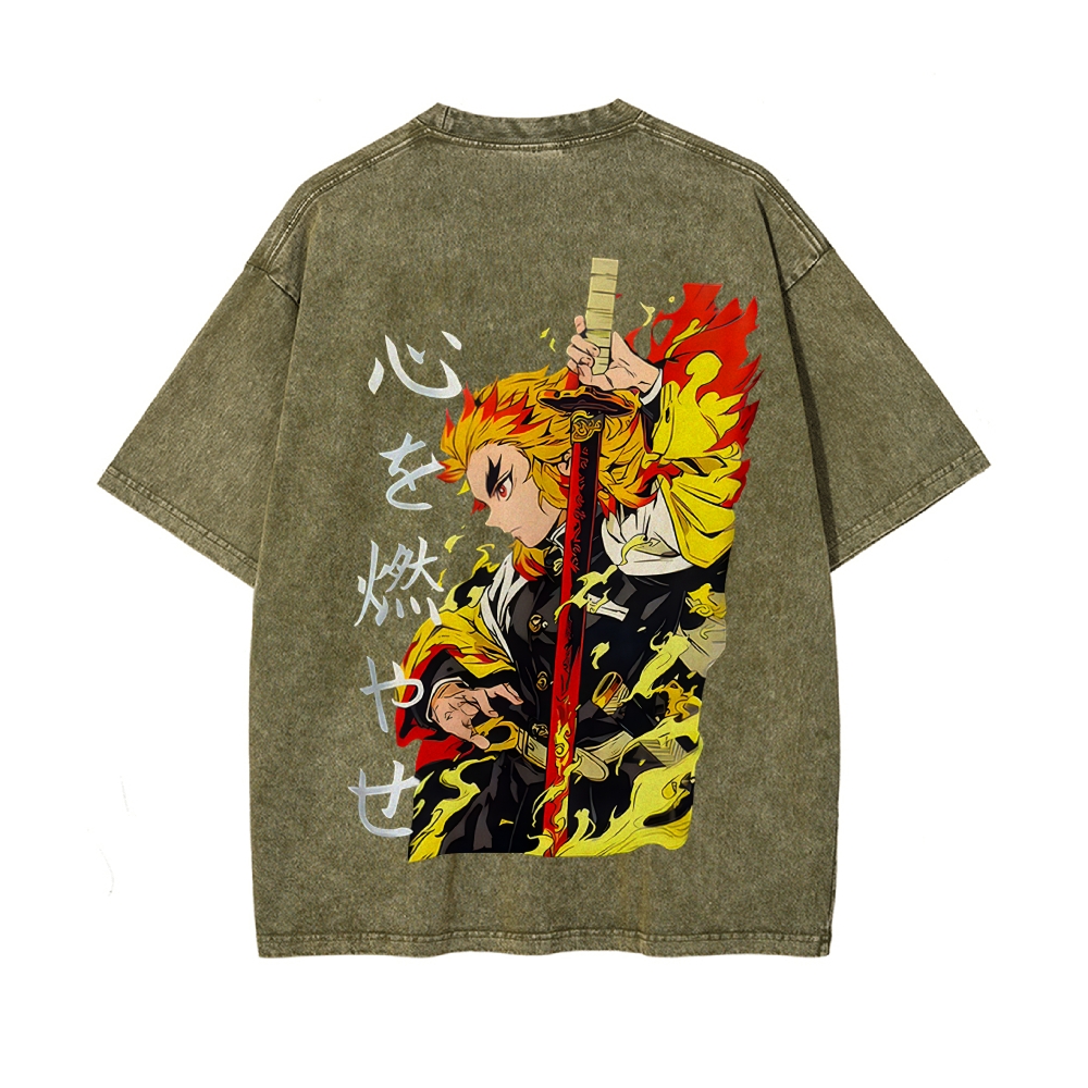 Vintage Oversized T-Shirt Demon Slayer
