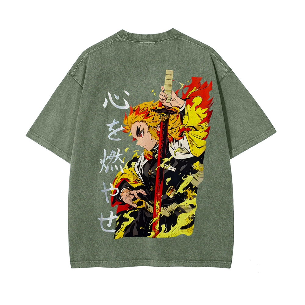 Vintage Oversized T-Shirt Demon Slayer