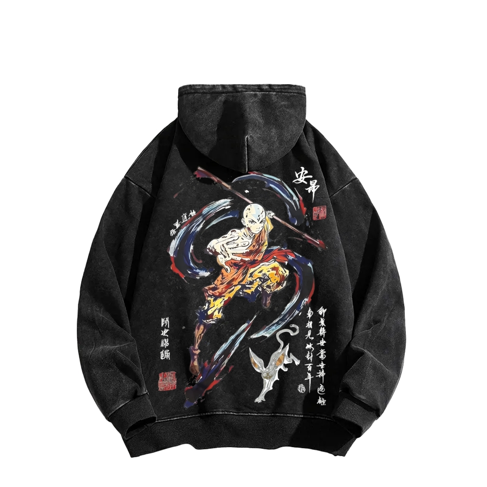 Avatar: The Last Airbender Washed Unisex Anime Hoodie