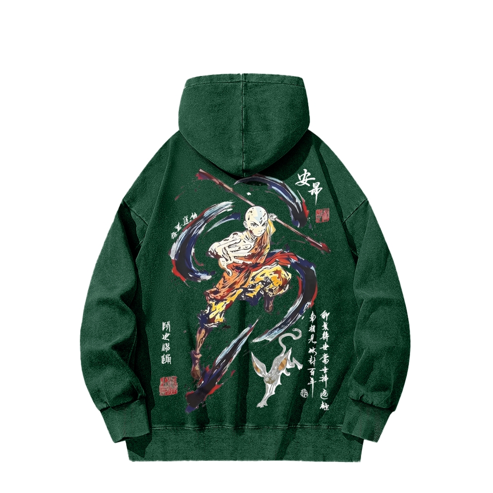 Avatar: The Last Airbender Washed Unisex Anime Hoodie