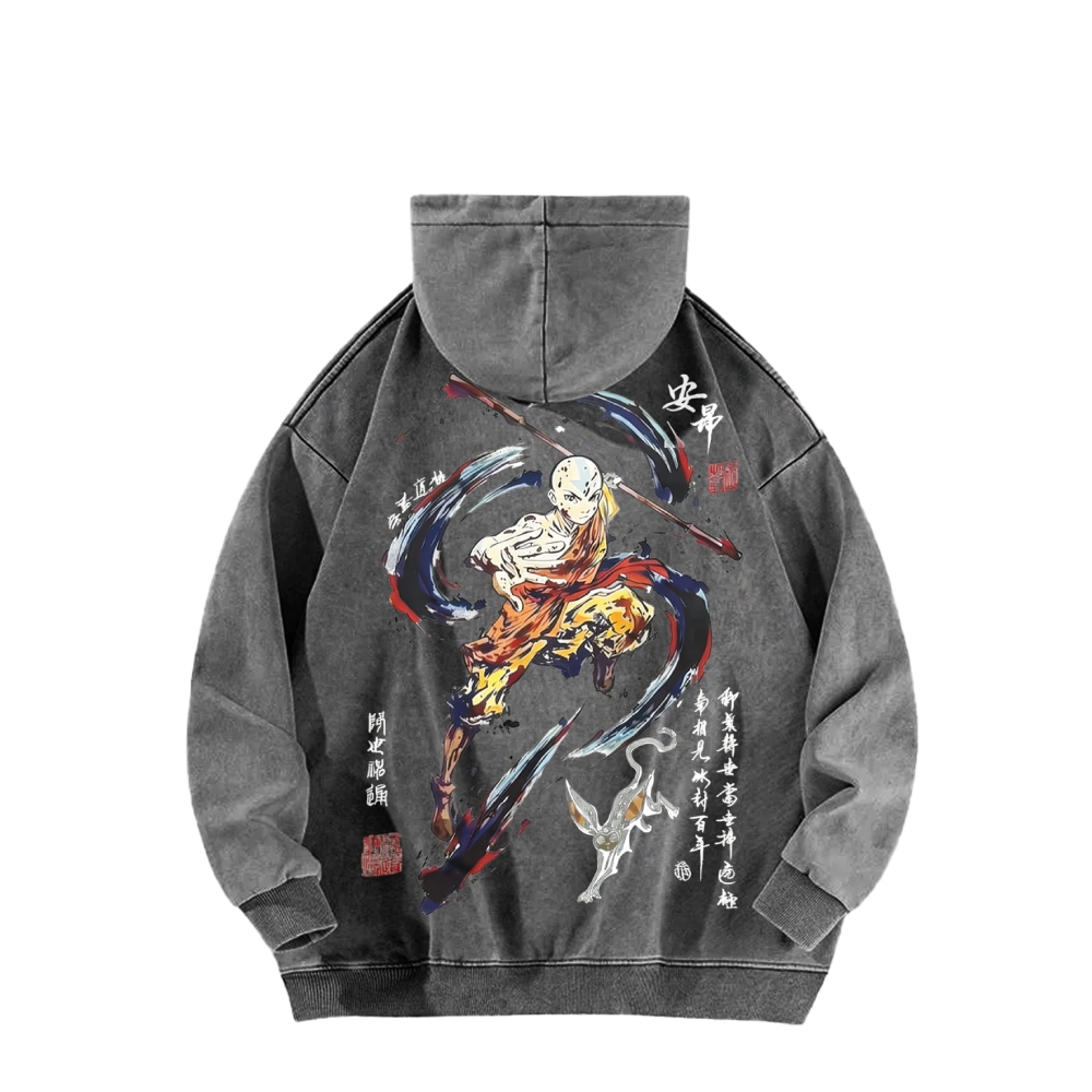 Avatar: The Last Airbender Washed Unisex Anime Hoodie