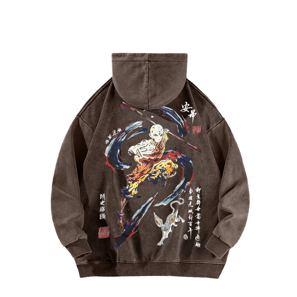 Avatar: The Last Airbender Washed Unisex Anime Hoodie