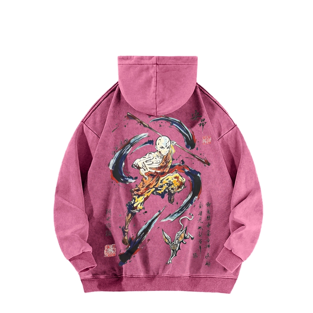 Avatar: The Last Airbender Washed Unisex Anime Hoodie