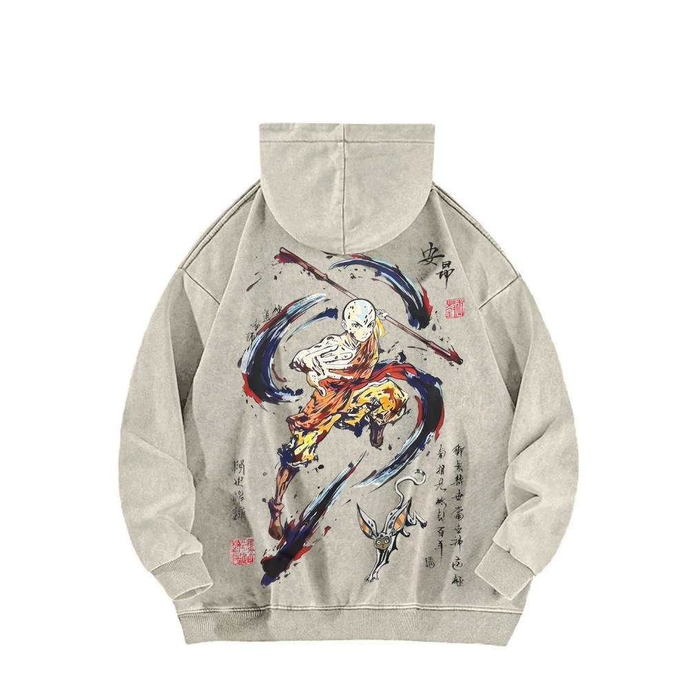 Avatar: The Last Airbender Washed Unisex Anime Hoodie