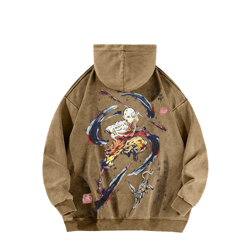 Avatar: The Last Airbender Washed Unisex Anime Hoodie