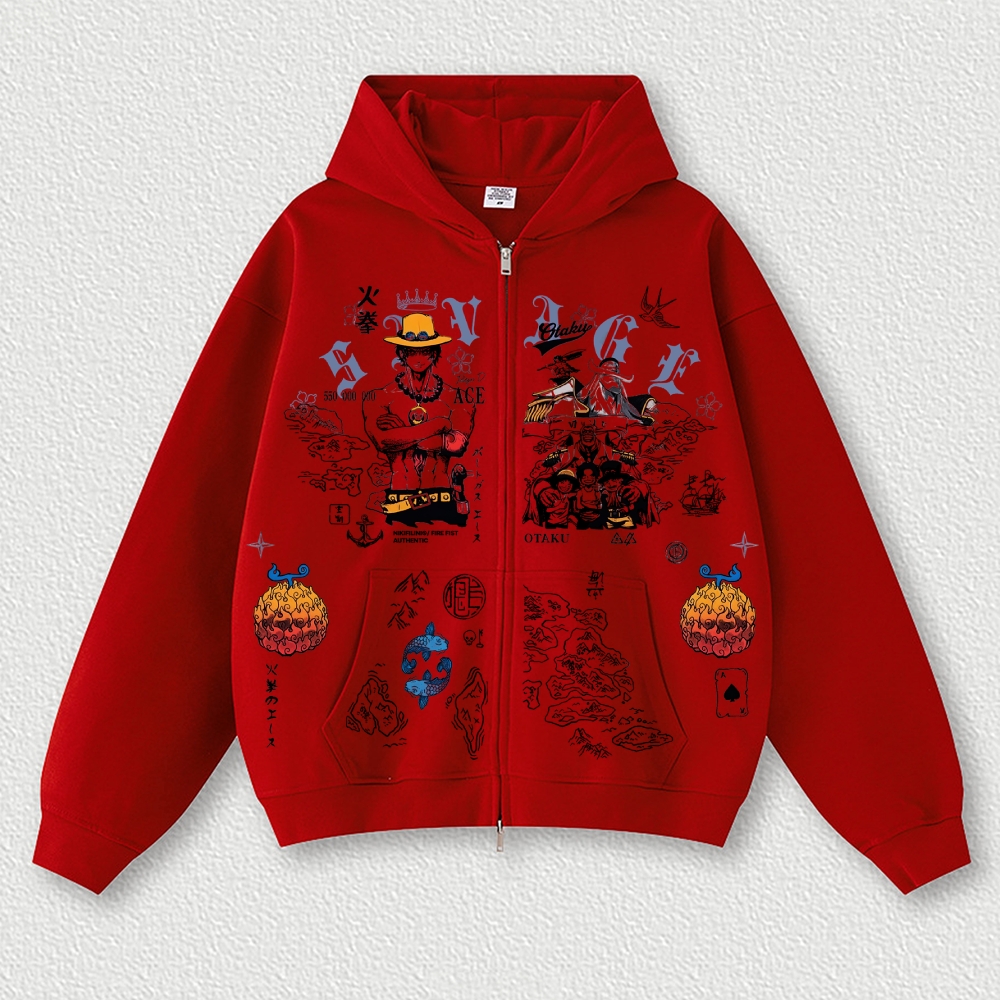 One Piece Pure Cotton Unisex  Anime Hoodie