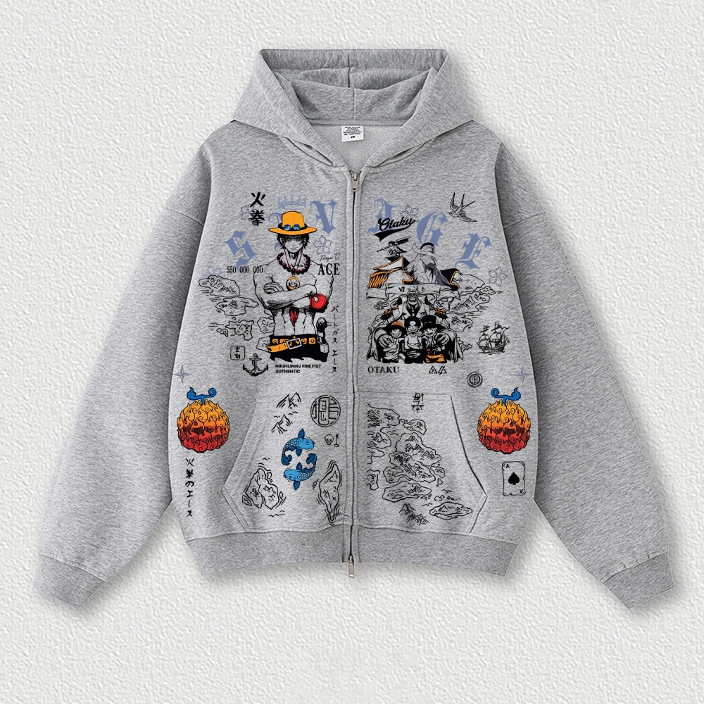 One Piece Pure Cotton Unisex  Anime Hoodie