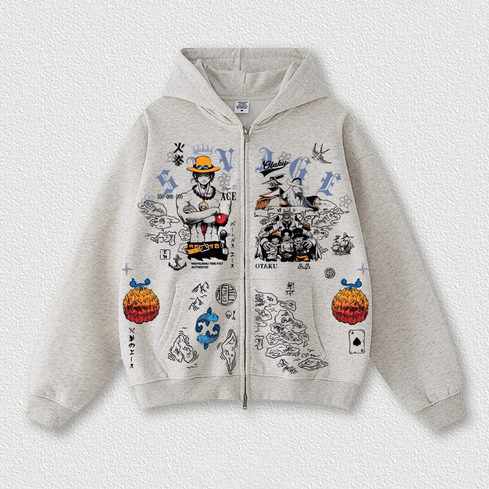 One Piece Pure Cotton Unisex  Anime Hoodie