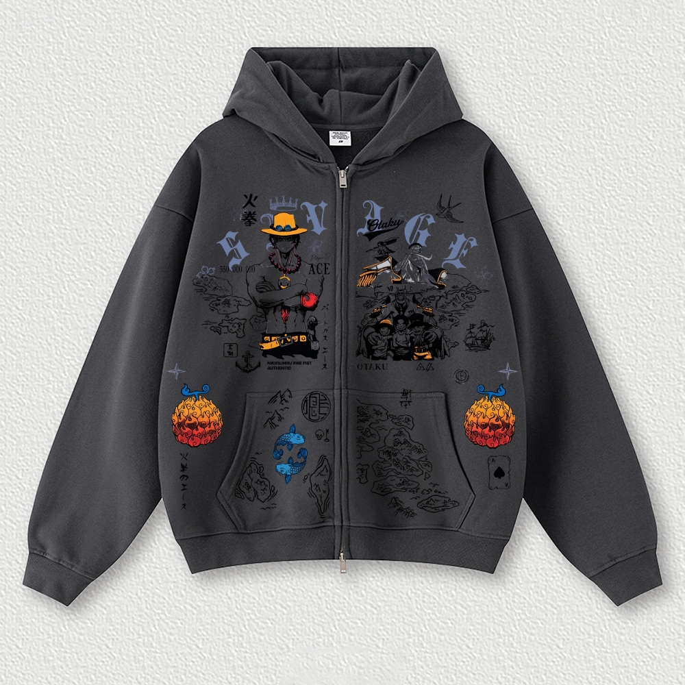 One Piece Pure Cotton Unisex  Anime Hoodie