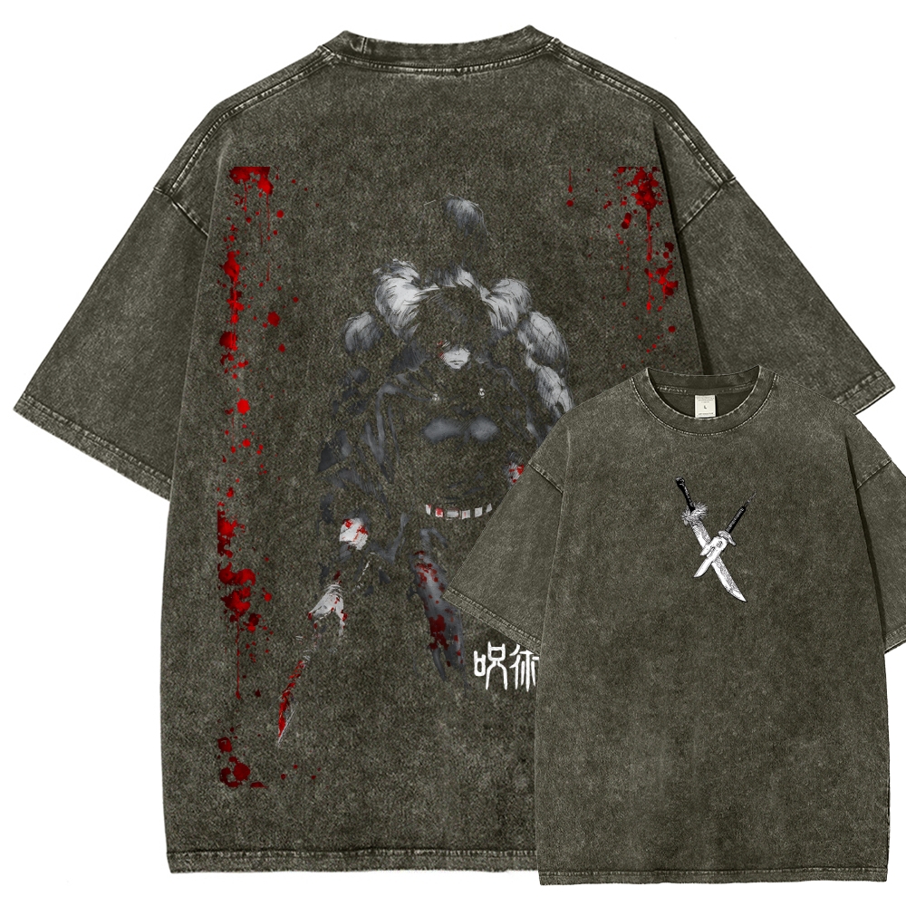 Unisex Fit Washed T-Shirt Jujutsu Kaisen
