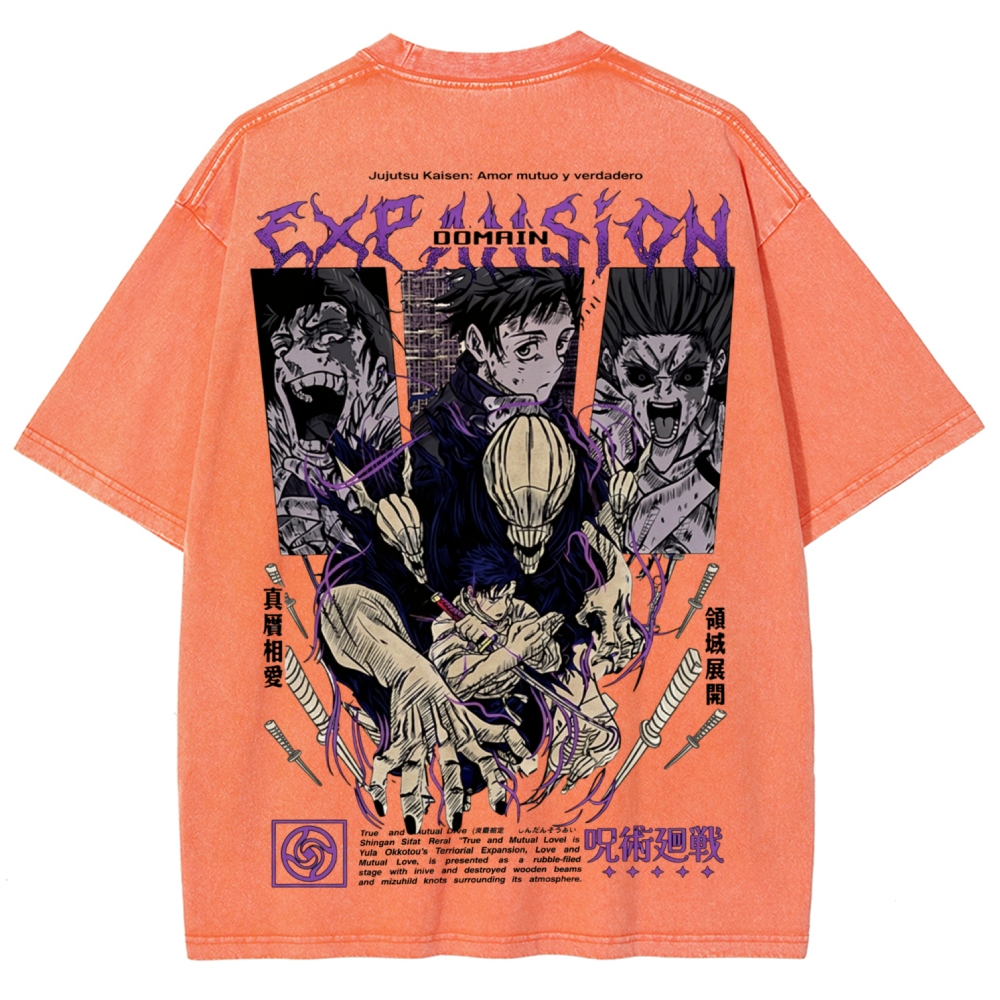 Unisex Fit Washed T-Shirt Jujutsu Kaisen