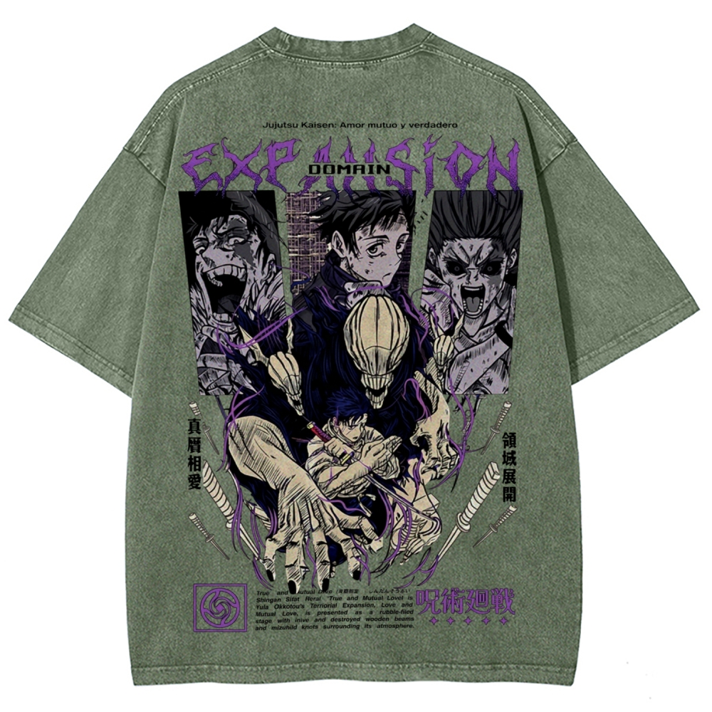 Unisex Fit Washed T-Shirt Jujutsu Kaisen