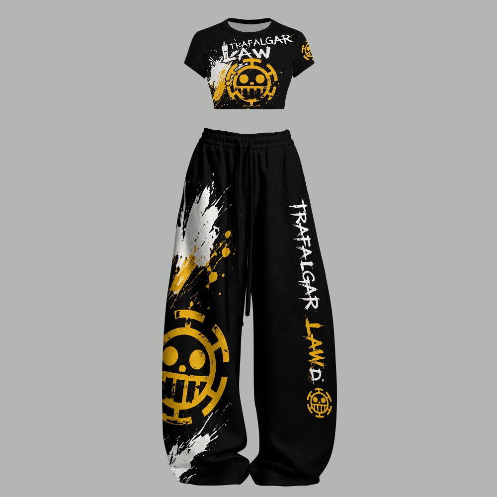 One Piece Top & Elasticated Trousers Two-Piece Set