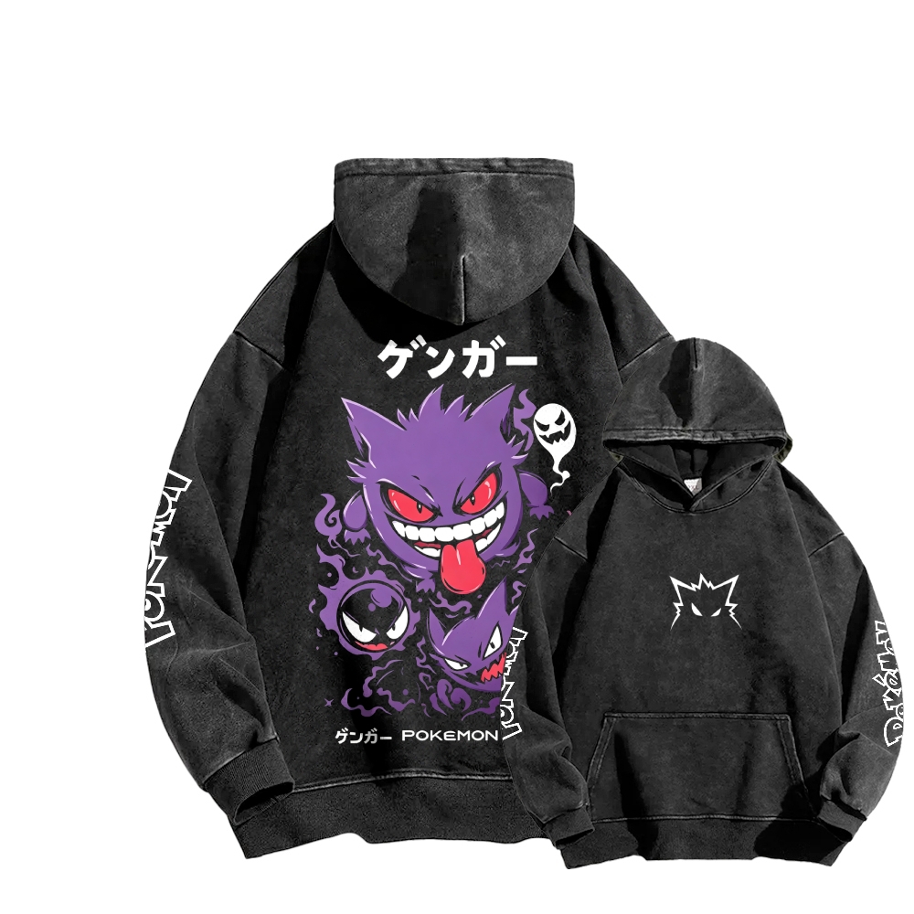 Gengar Garment-Washed Sweatshirt