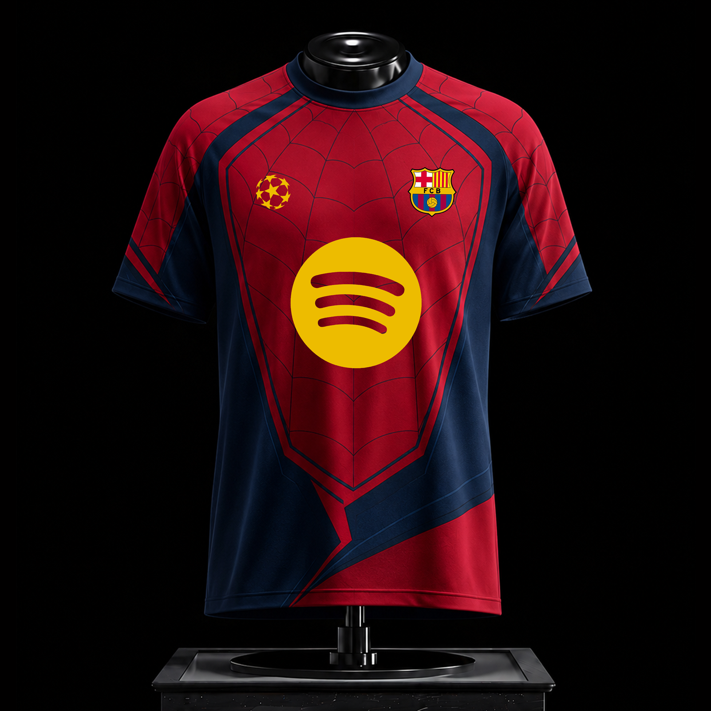 Spider-ManXBarcelona Crew Neck Football Jersey