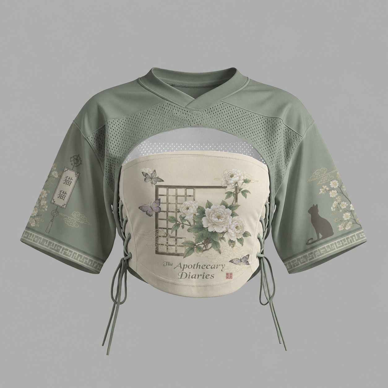 The Apothecary Diaries Mesh Short-Sleeve Tube Top Set