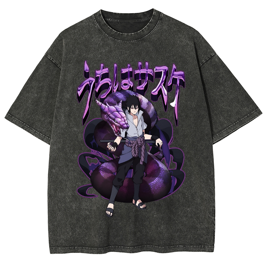 Sasuke Vintage Oversized T-Shirt | Naruto Shippuden
