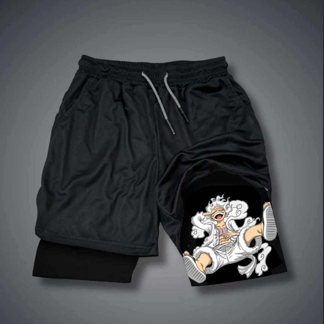 One Piece Luffy Print Men's Shorts
