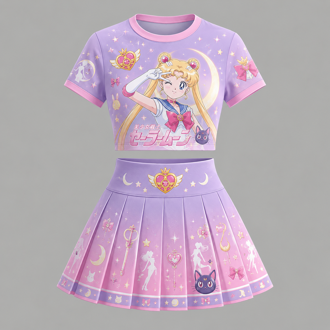 Sailor Moon Two Piece Skirt Set For Women