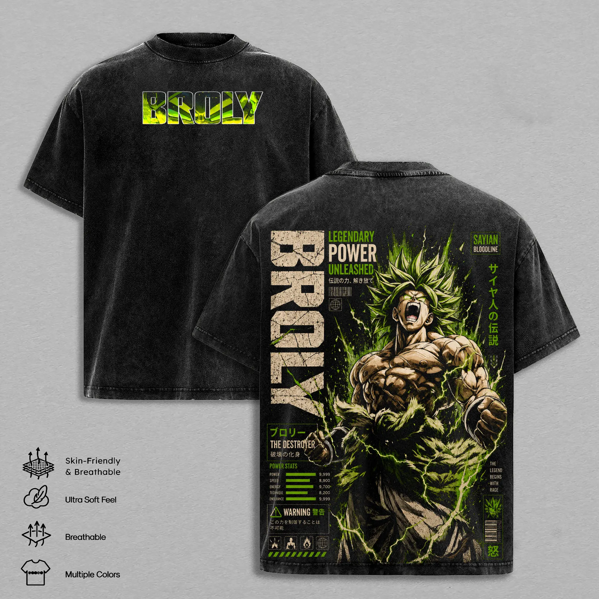 Broly Legendary Saiyan Berserker Vintage Washed T-Shirt 9.16