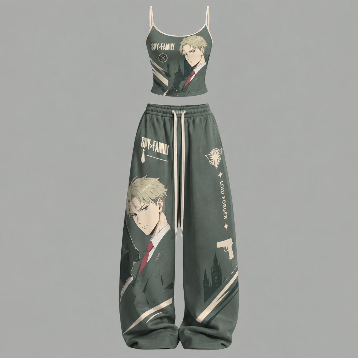 Spy x Family Women's Top and Elastic-Waist Pants Two-Piece Set