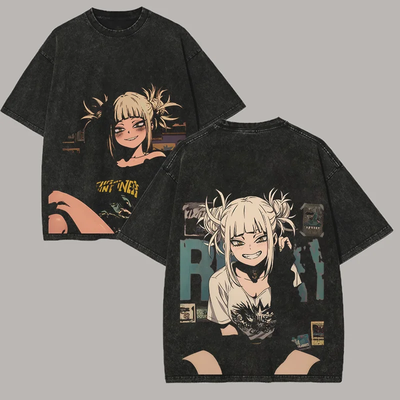 Himiko Toga My Hero Academia Printed Unisex Washed T-Shirt