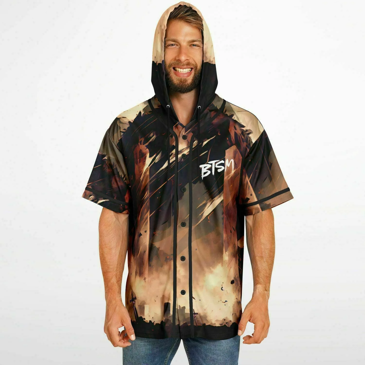 Attack on titans crosplay Hooded Baseball Jersey