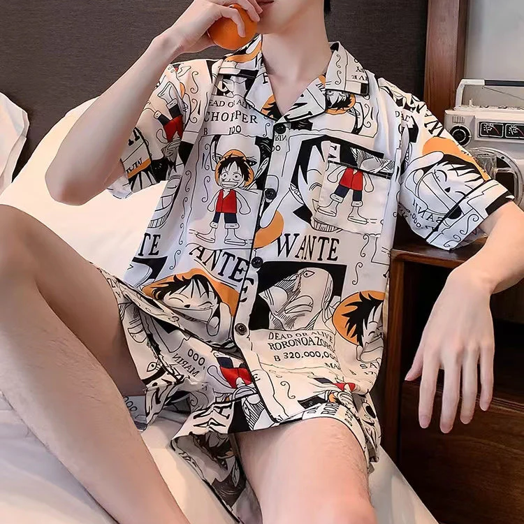 Luffy Ice silk short-sleeved pajamas
