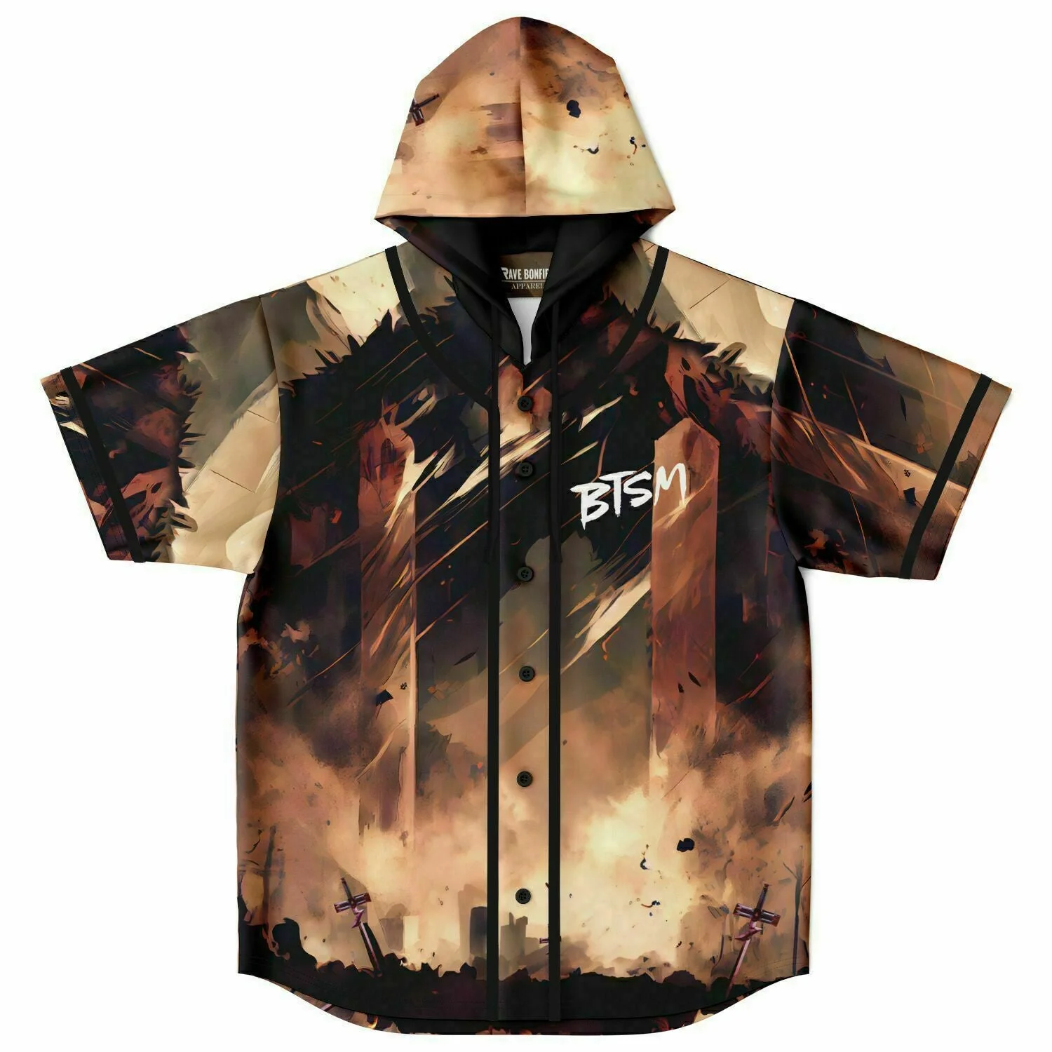Attack on titans crosplay Hooded Baseball Jersey