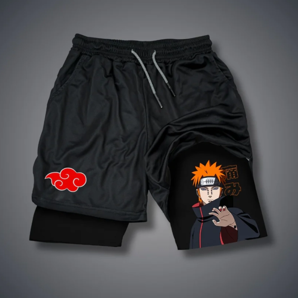 Anime Naruto Print Men's Shorts
