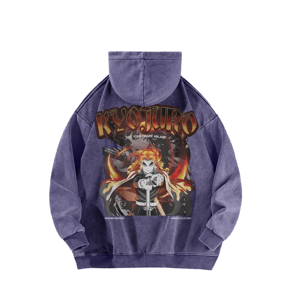 Kyojuro Rengoku Vintage Hoodie | Demon Slayer