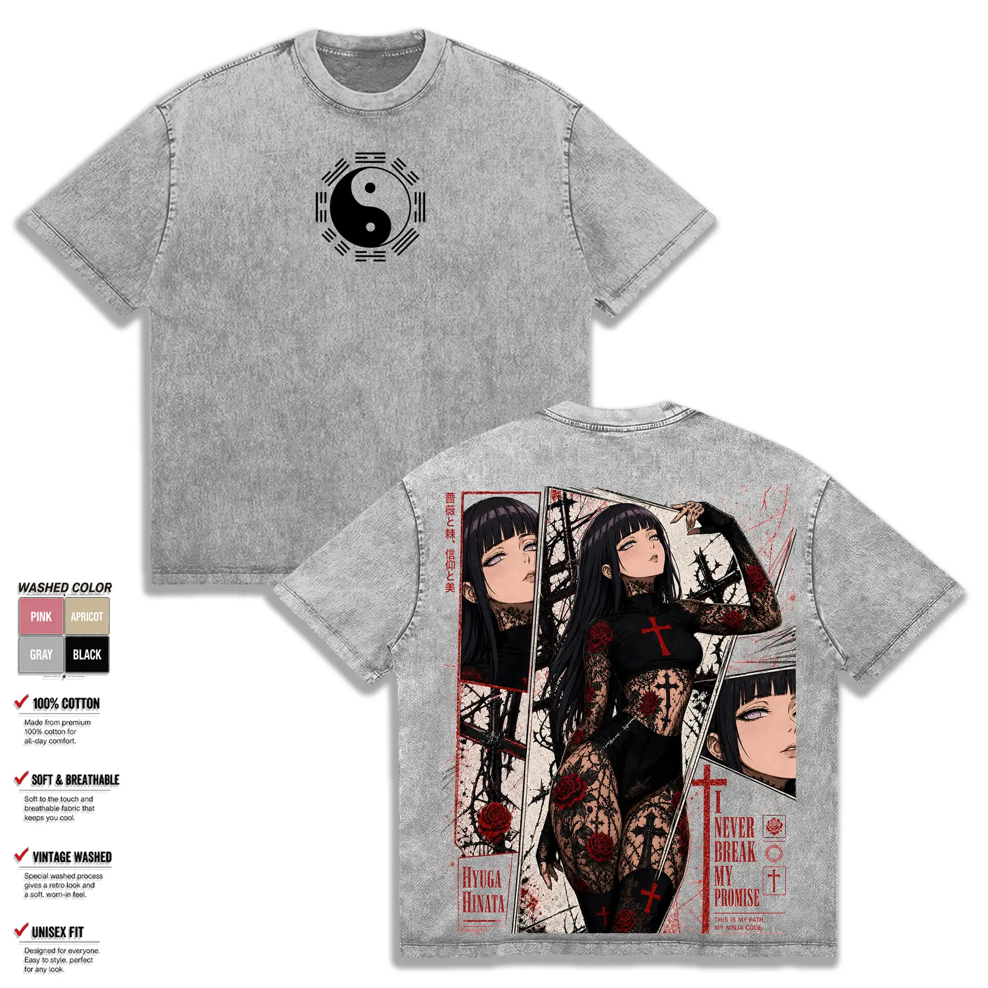Hinata Hyuga Shirt, Naruto Shippuden Tee, Anime Graphic Tshirt