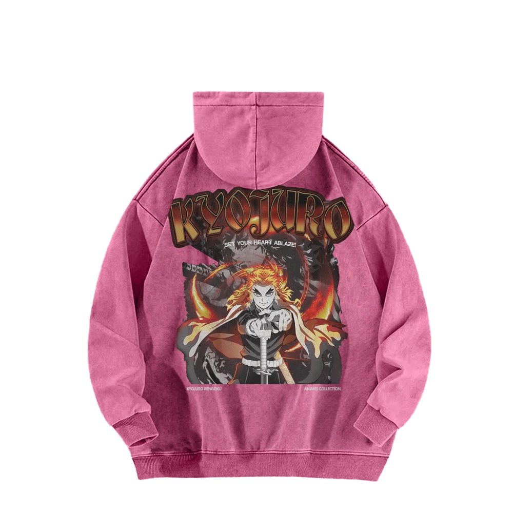 Kyojuro Rengoku Vintage Hoodie | Demon Slayer