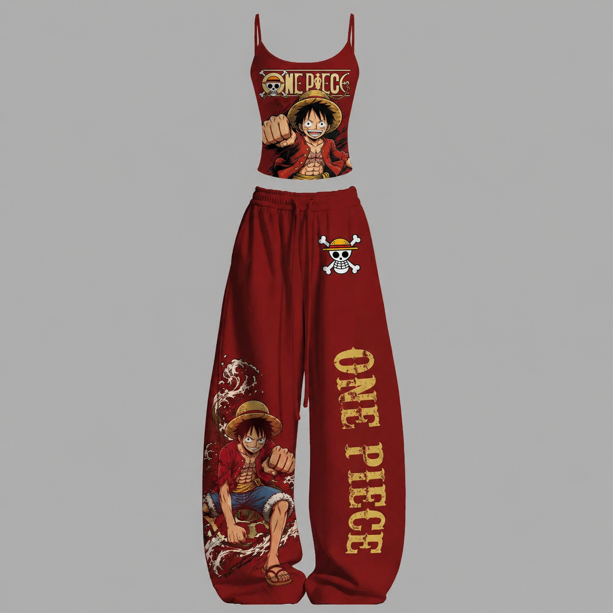 One Piece Top & Elasticated Trousers Two-Piece Set