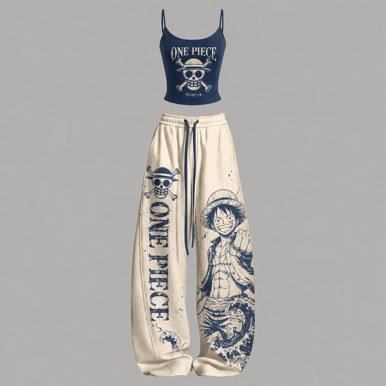 One Piece Top & Elasticated Trousers Two-Piece Set