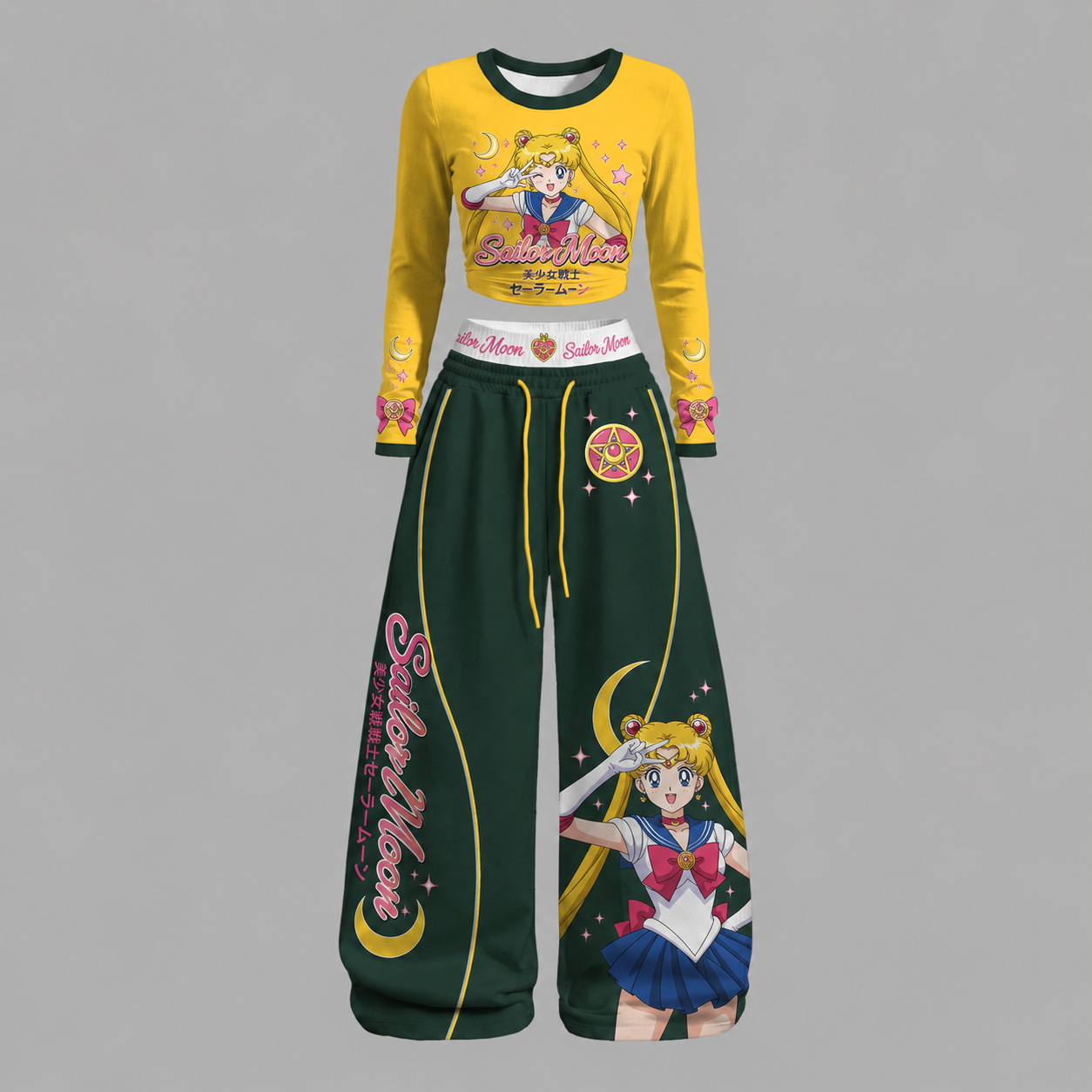 Sailor Moon Long-sleeved double-layer stretch pants set