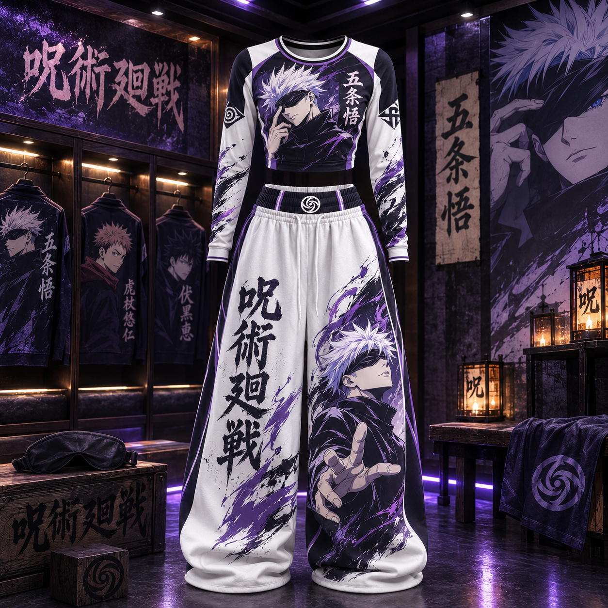 Jujutsu Kaisen Long-sleeved double-layer stretch pants set