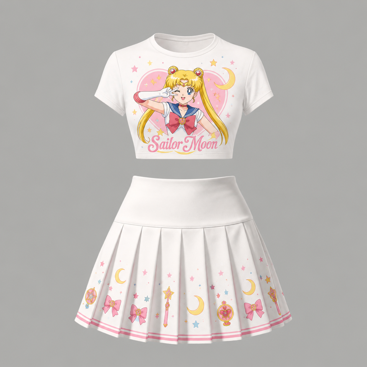 Sailor Moon Two Piece Skirt Set For Women