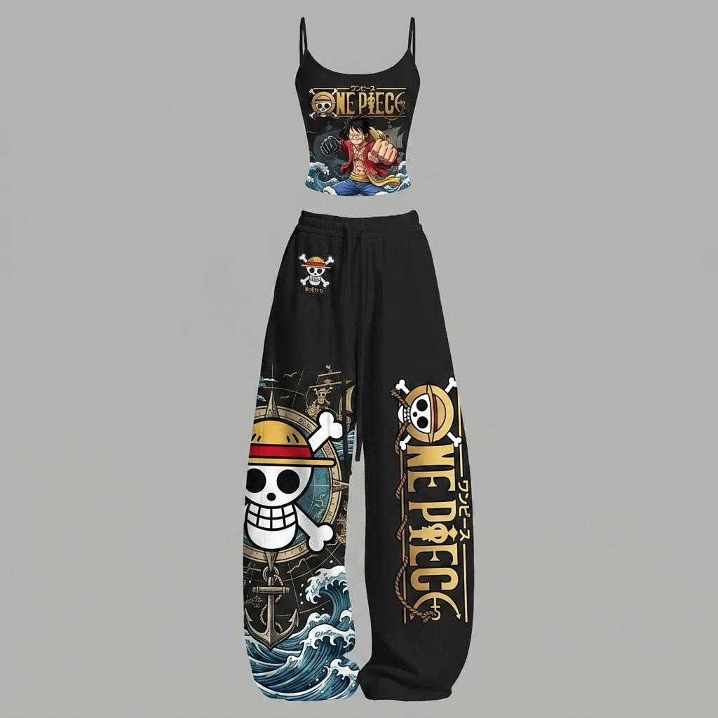 One Piece Top & Elasticated Trousers Two-Piece Set