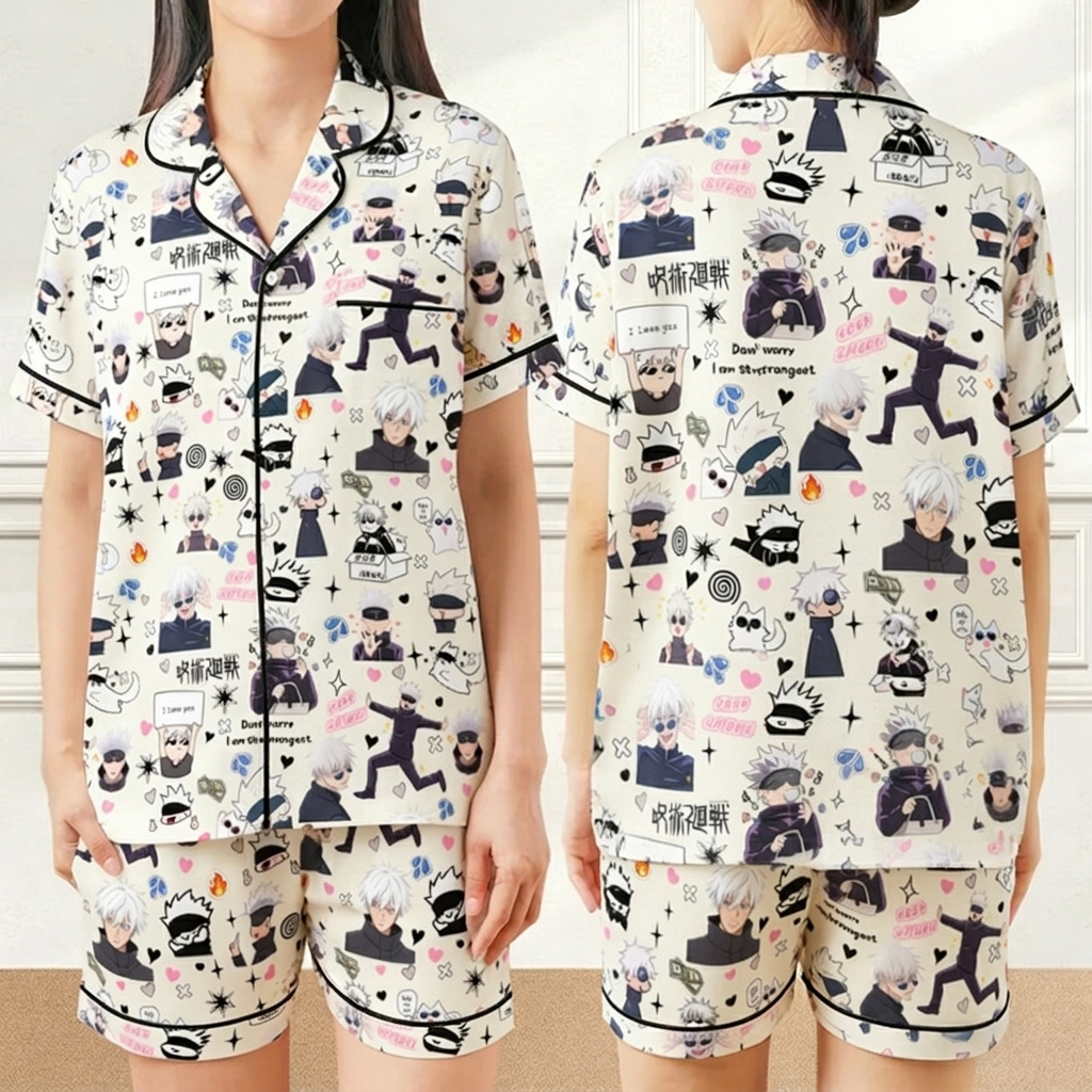 Gojo ‘Infinite Comfort’ Pajama Set: Sleep Like a Special Grade Sorcerer