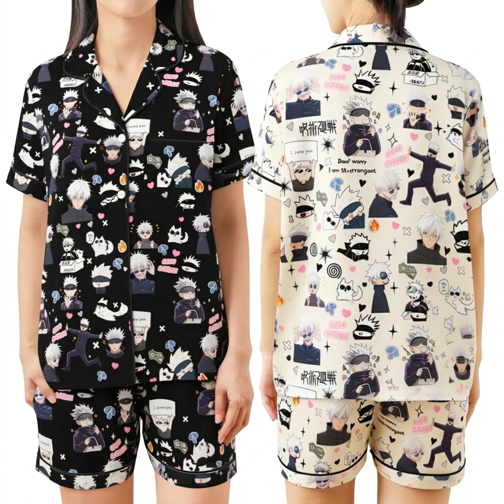 Gojo ‘Infinite Comfort’ Pajama Set: Sleep Like a Special Grade Sorcerer
