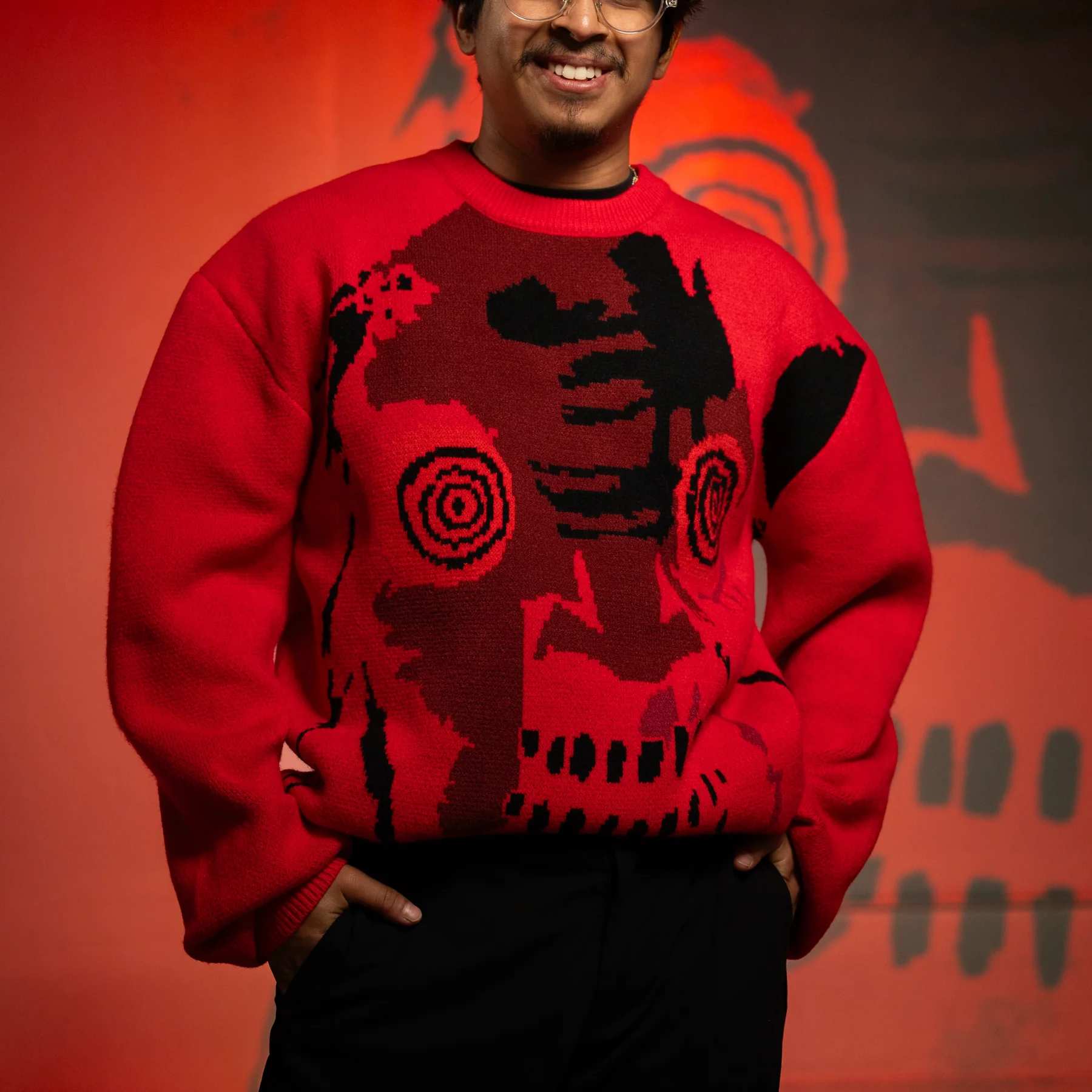 Dandadan Anime Print Sweater