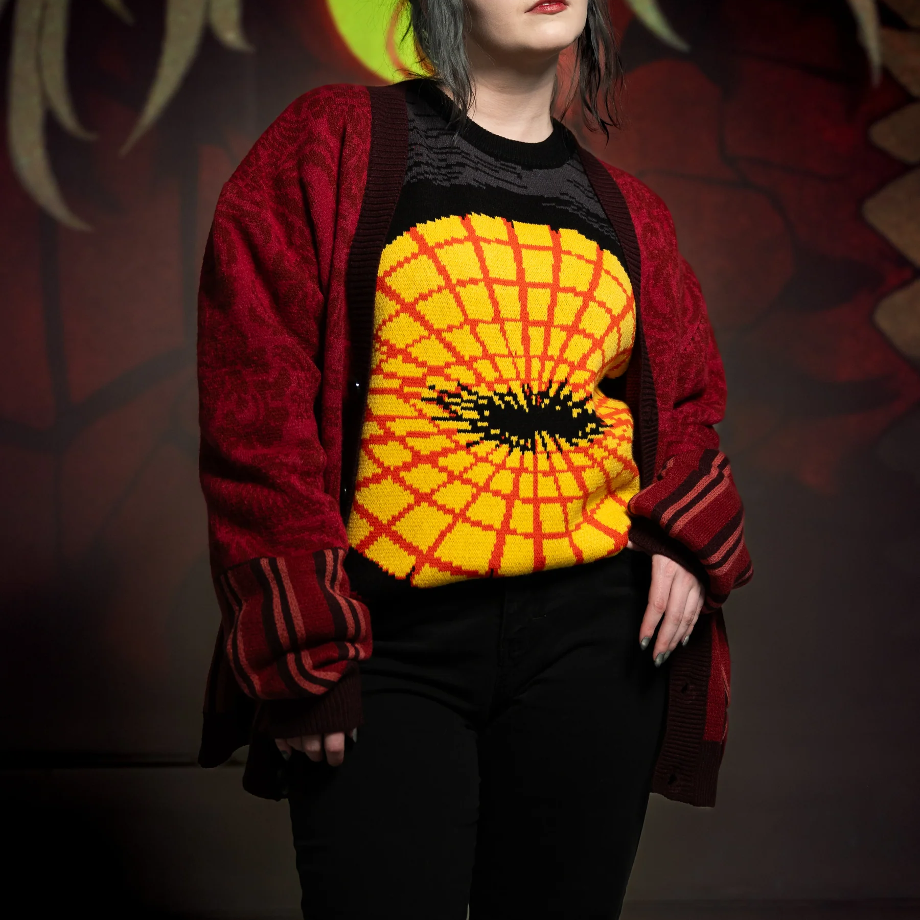 Dandadan Anime Print Sweater