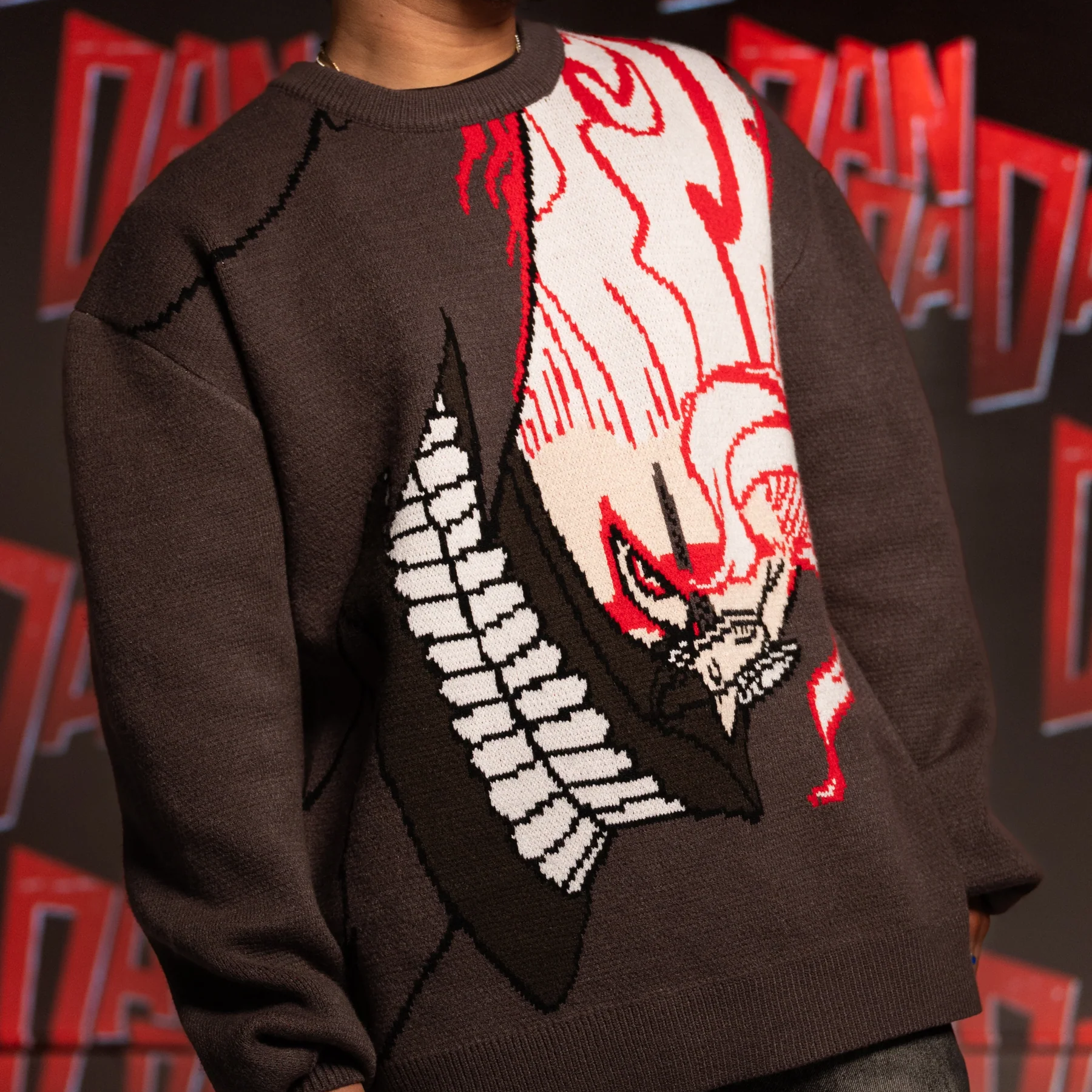 Dandadan Anime Print Sweater