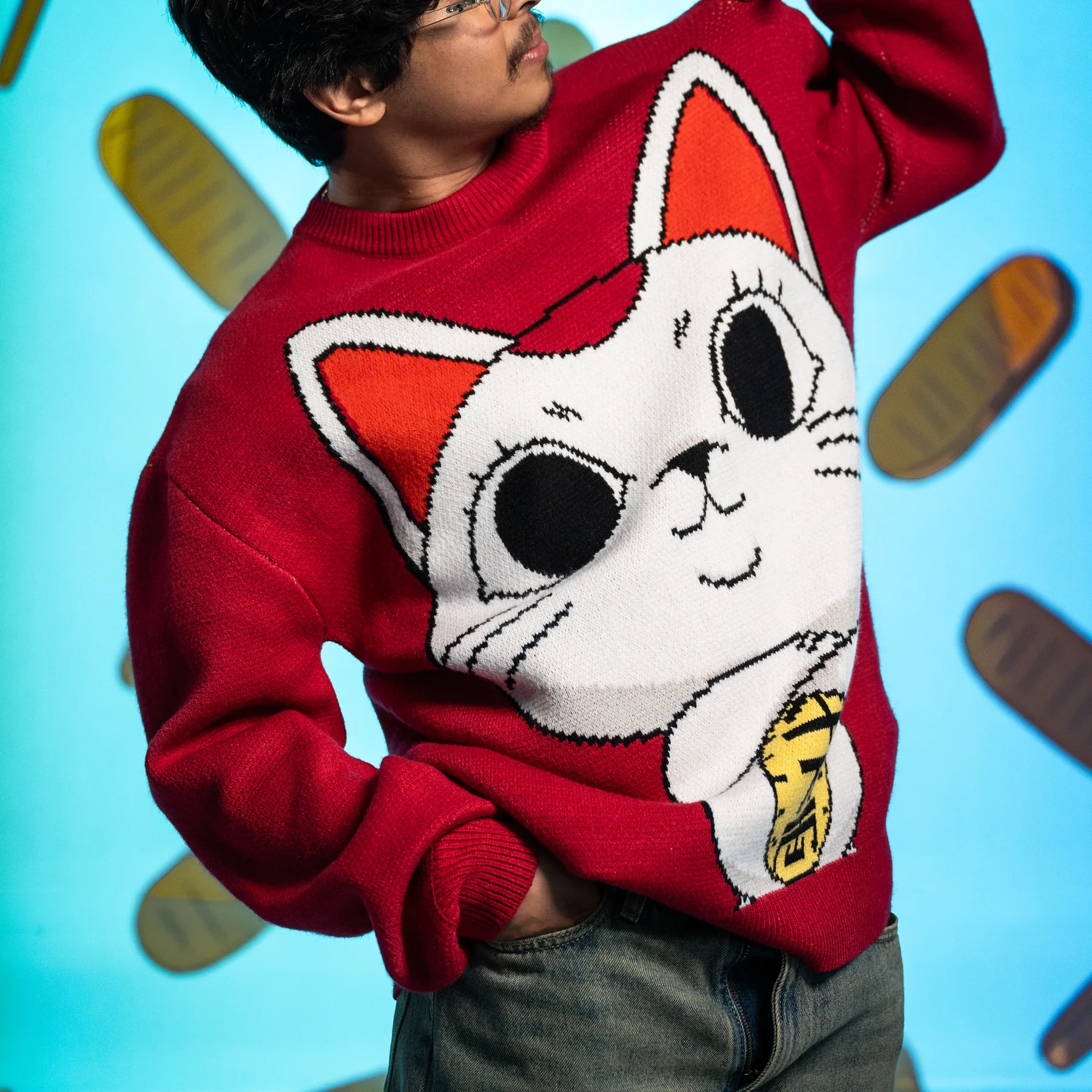 Dandadan Anime Print Sweater