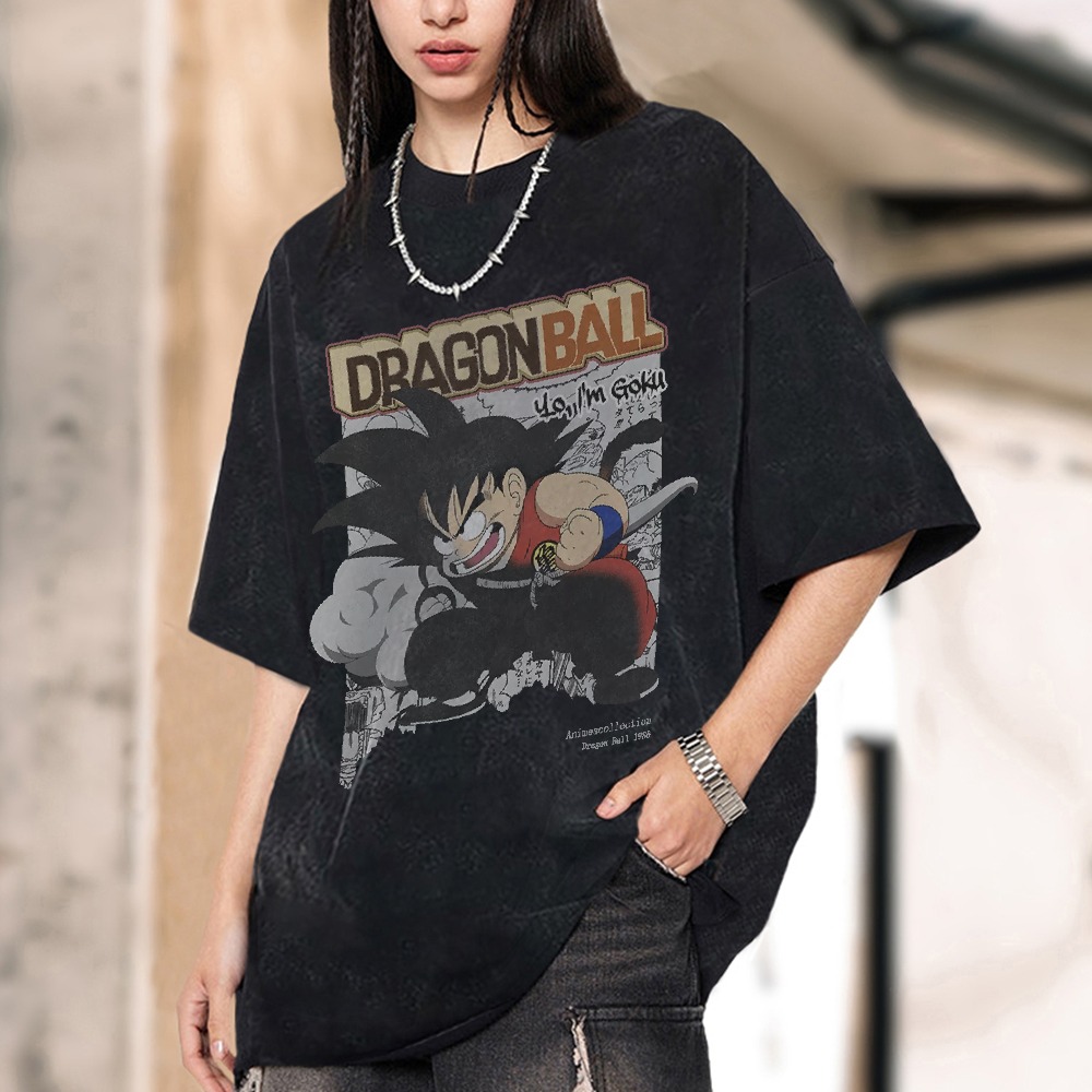 Kid Goku Vintage Oversized T-Shirt | Dragon Ball Super