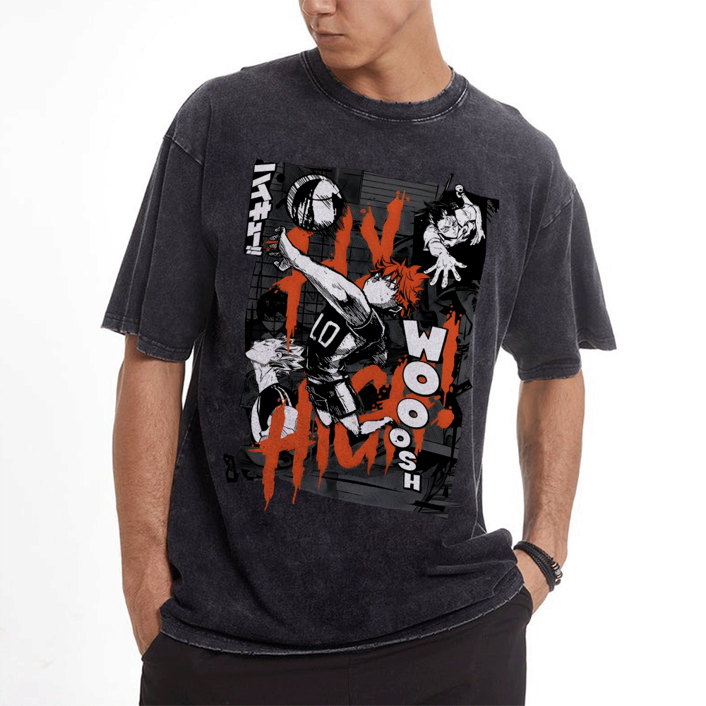 Shoyo Hinata Vintage Oversized T-Shirt | Haikyu