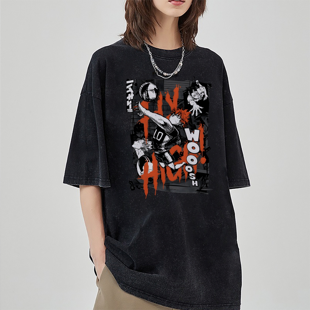 Shoyo Hinata Vintage Oversized T-Shirt | Haikyu
