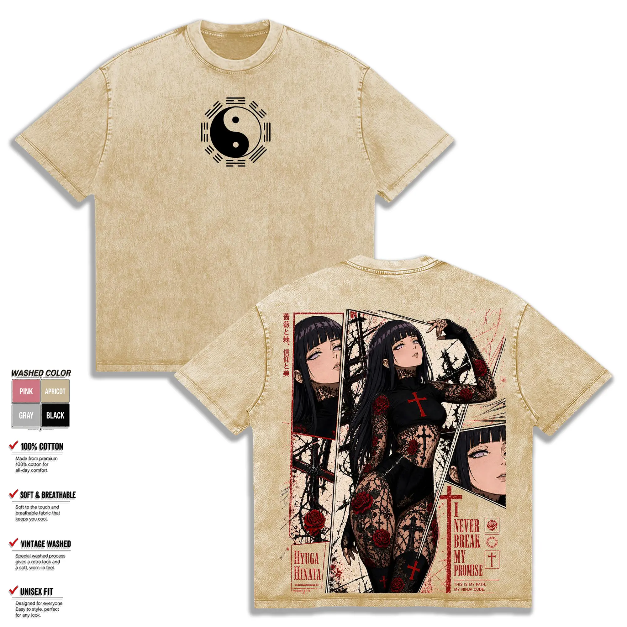 Hinata Hyuga Shirt, Naruto Shippuden Tee, Anime Graphic Tshirt